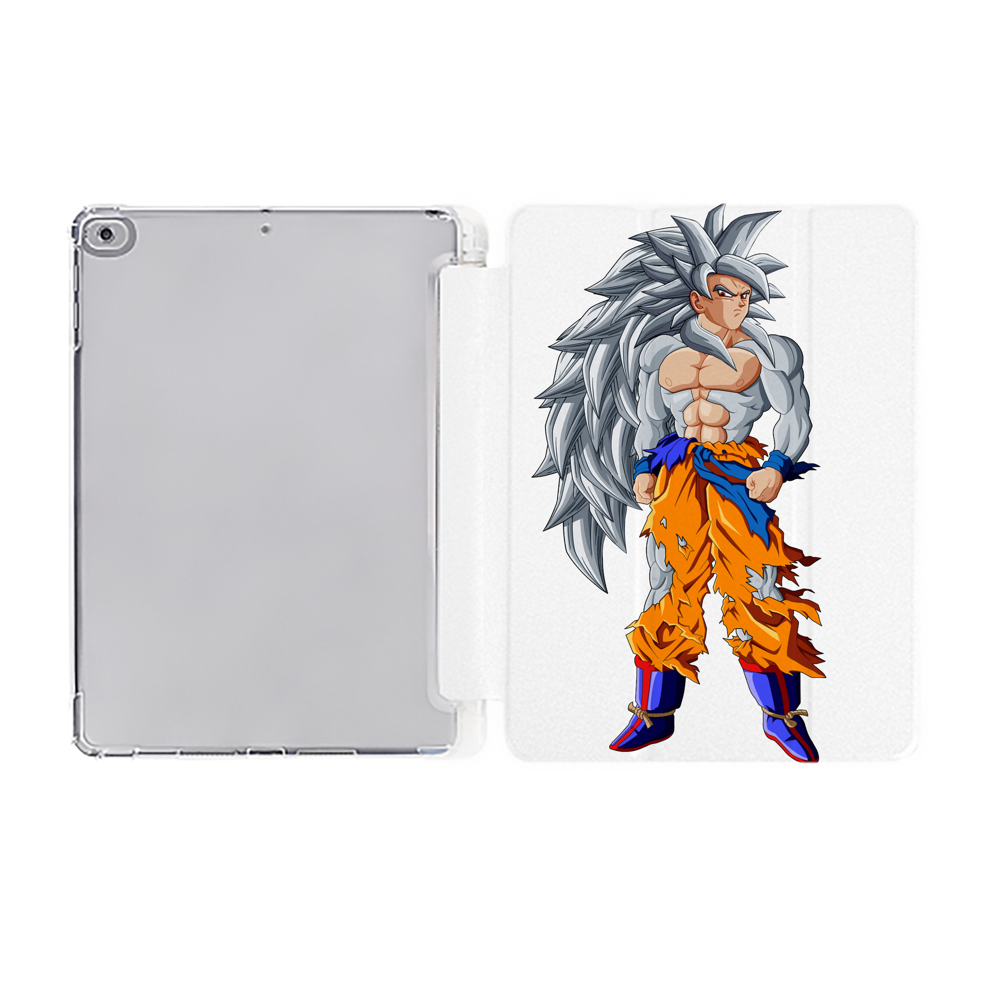 （画像用） ドラゴンボール 孫悟空（そん ごくう）Son Goku カカロット DRAGON BALL Kakarotto IPad ケース ペン収納付き 三つ折りスタンド PUレザー×シリコン 対応機種9.5/10.5/10.9インチ